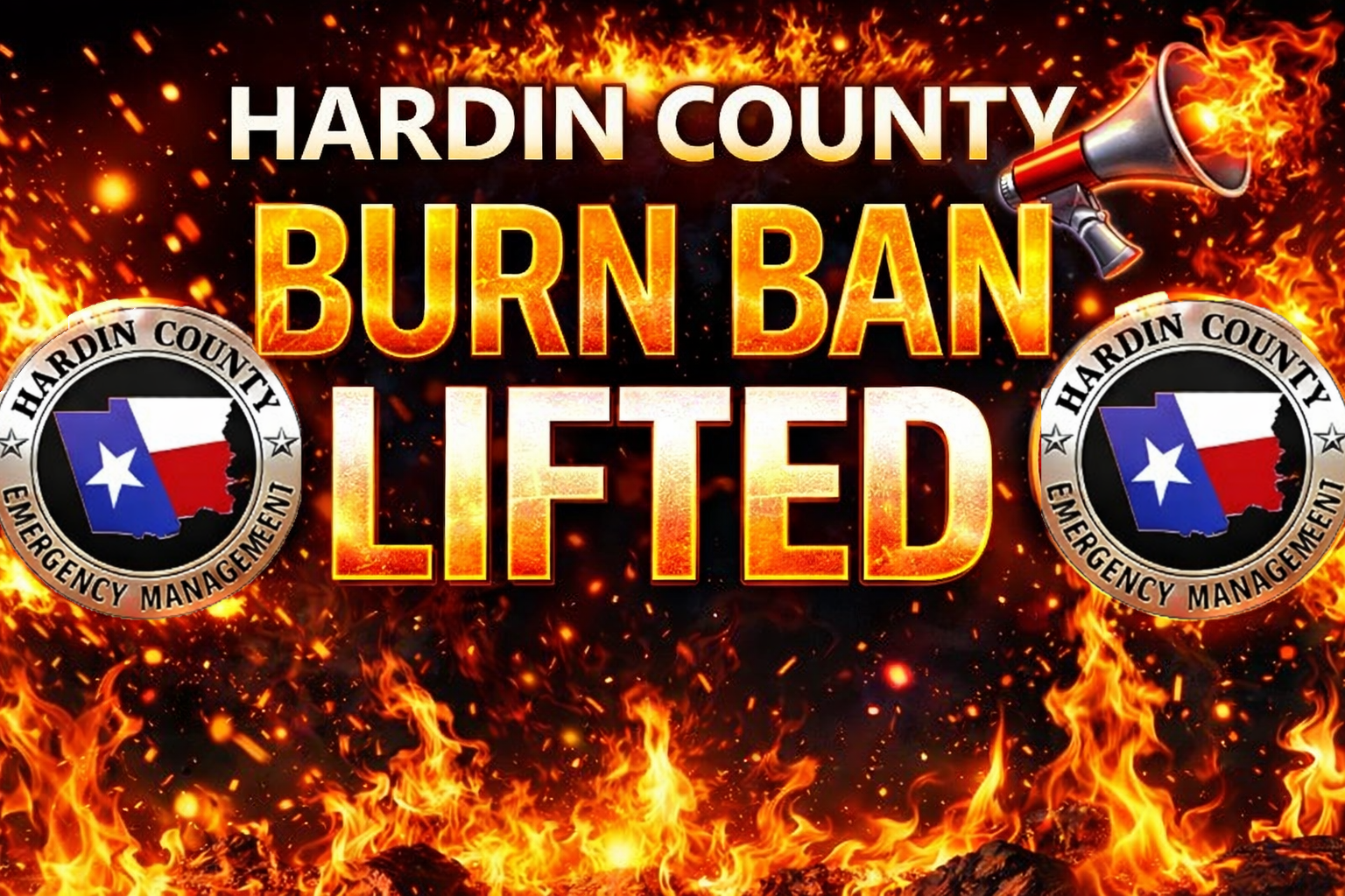Hardin County - Burn Ban Lifted